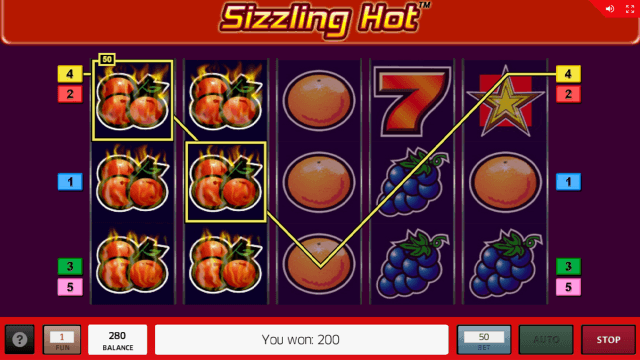 Бонусная игра Sizzling Hot 20