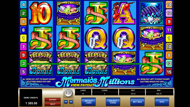 Бонусная игра Mermaids Millions 9